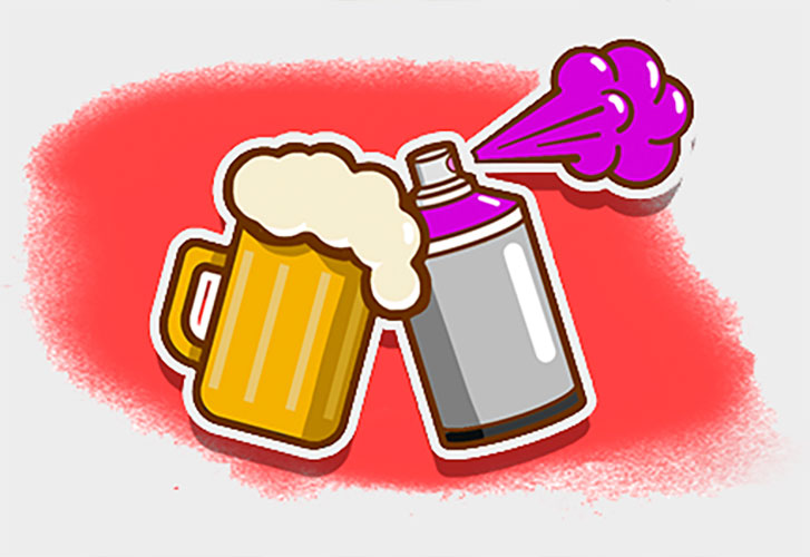 Graffiti y cervezas